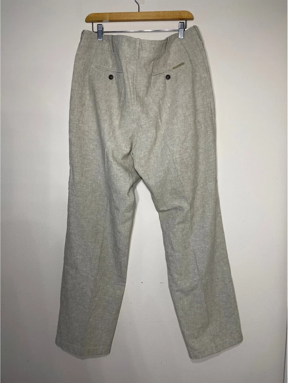Linen Cotton Blend Trousers Coastal Old Money Summer 38